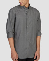 Charcoal Grey Brushed Twill Shirt
