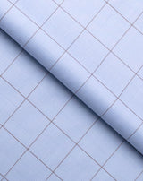 Brown Blue Glen Plaid Checks Shirt