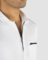 Pearl White Zipper Shirt