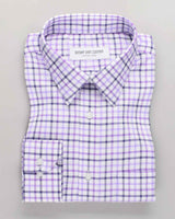 purple vintage oxford checks