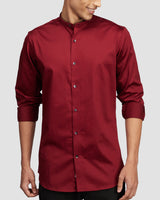 Currant Stretch Satin Shirt
