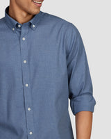 Sapphire Blue Brushed Twill Shirt