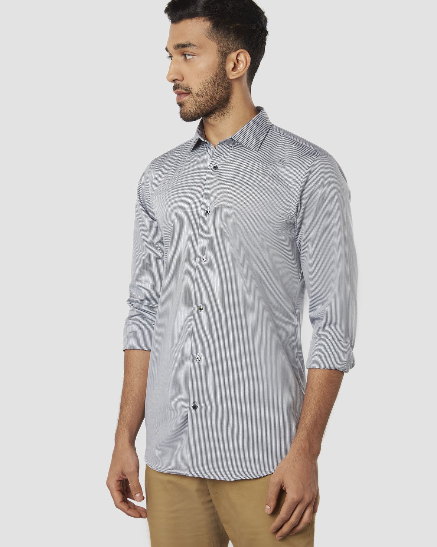 Cable Grey Striped Shirt