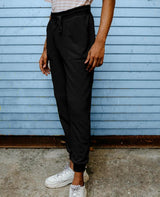Urban Black Panelled French Terry Joggers