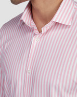 Salmon Pink Striped Shirt