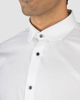 Wrinkle Resistant Glazed White Poplin Shirt