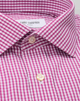 Wrinkle Resistant Raspberry Micro Checks Shirt