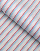 Red & Blue Pencil Stripes Shirt