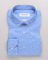 Blue Summer Print Shirt