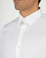 Wrinkle Resistant Iceberg White Poplin Shirt