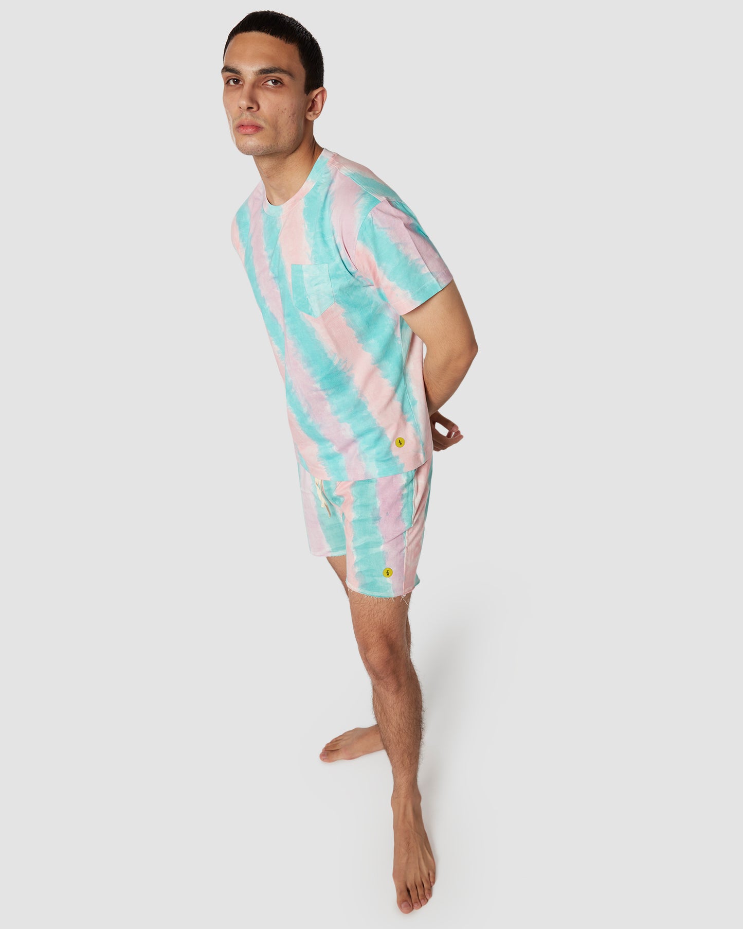 Tie Dye Pink Floyd French Terry Shorts