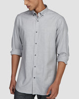 Elephant Grey Brushed Twill Shirt