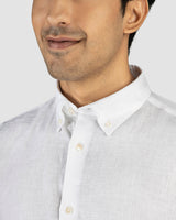 Arctic White Linen Shirt