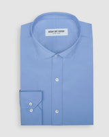Blue Stretch Poplin Shirt