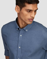 Sapphire Blue Brushed Twill Shirt