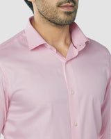 Wrinkle Resistant Premium Pink Herringbone Shirt