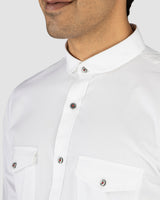White Sugar Stretch Poplin Shirt