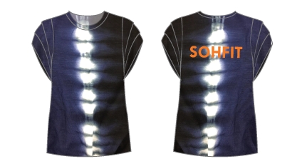 blue and black basic T-Shirt