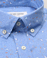 Blue Summer Print Shirt