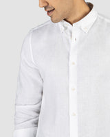 Arctic White Linen Shirt