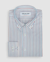 Red & Blue Pencil Stripes Shirt