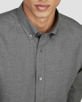 Charcoal Grey Brushed Twill Shirt