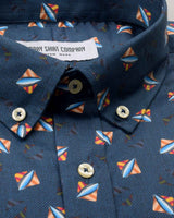 navy blue droplet print