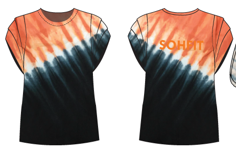 Orange And Black Basic T-Shirt