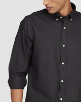 Ink Black Brushed Twill Shirt