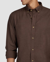 Mocha Brown Brushed Twill Shirt