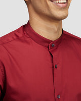 Currant Stretch Satin Shirt