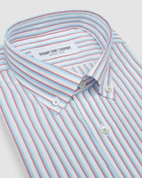 Red & Blue Pencil Stripes Shirt