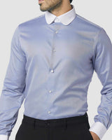Wrinkle Resistant Cove Blue Twill Shirt