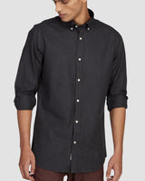 Ink Black Brushed Twill Shirt
