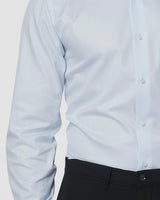 Wrinkle Resistant Light Blue Herringbone Shirt