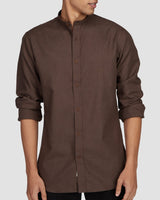 Java Brown Brushed Twill Shirt