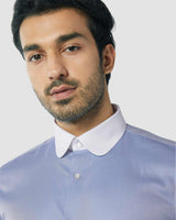 Wrinkle Resistant Cove Blue Twill Shirt