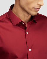Merlot Stretch Satin Shirt