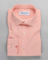 Wrinkle Resistant Saffron Striped Shirt