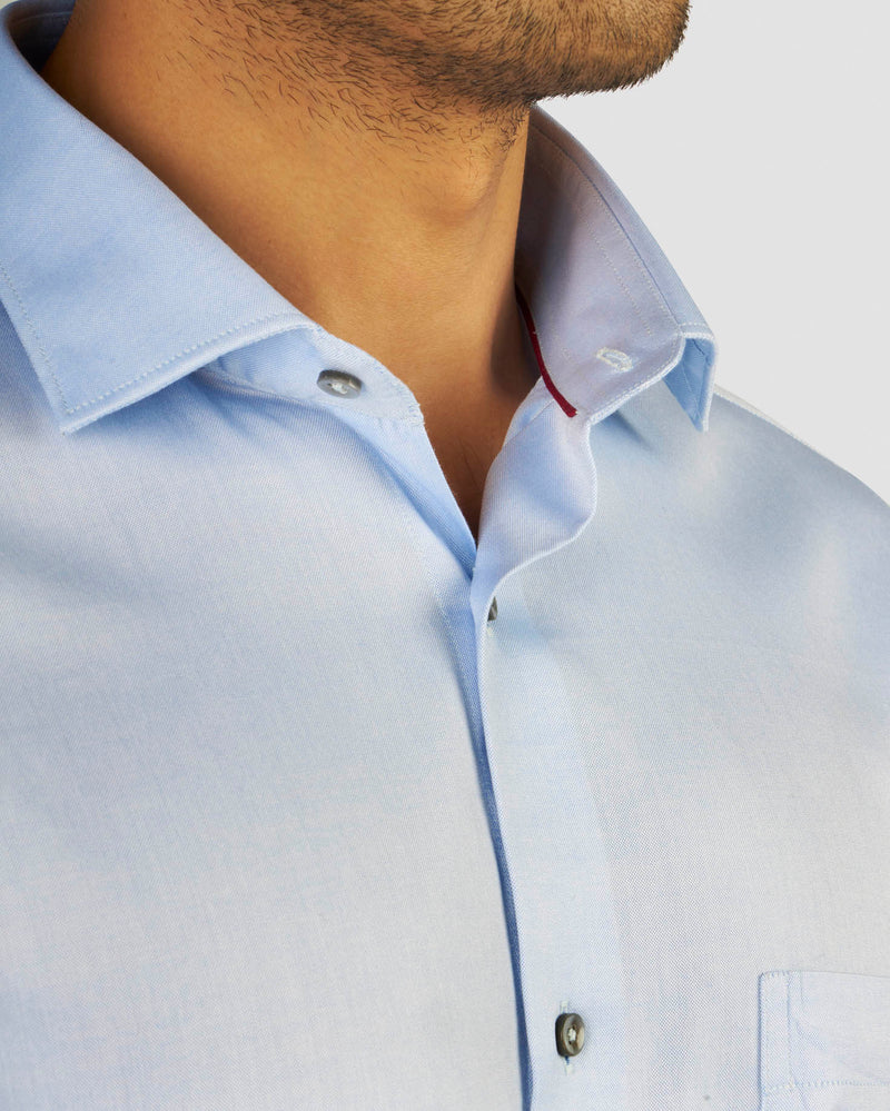 Wrinkle Resistant Marine Blue Oxford Shirt