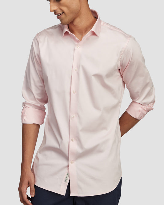 Rose Stretch Satin Shirt