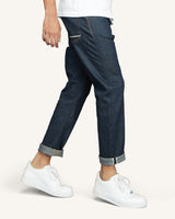 Grindled Indigo | Linen Stretch Selvedge Jeans