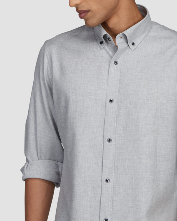 Elephant Grey Brushed Twill Shirt