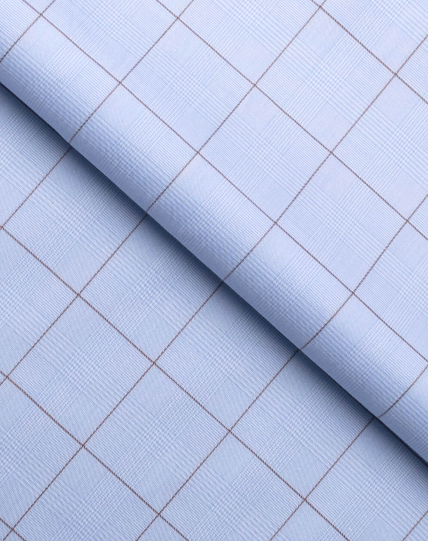 Brown Blue Glen Plaid Checks Shirt