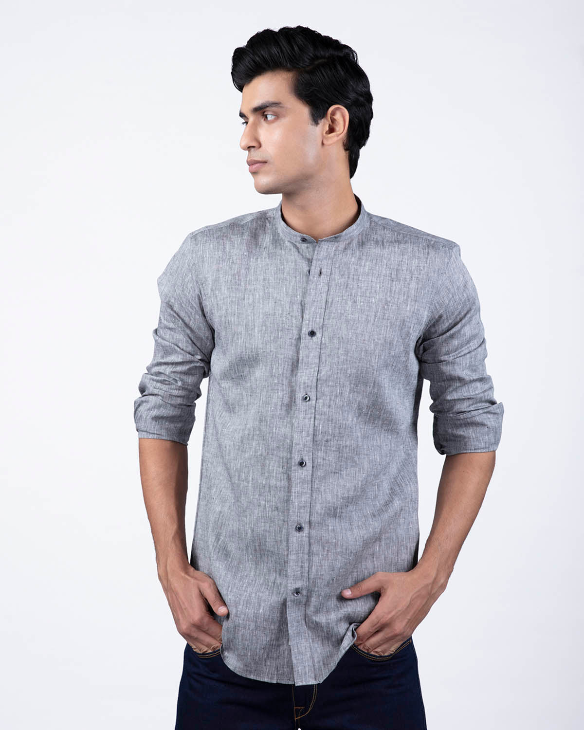 Pewter Linen Shirt