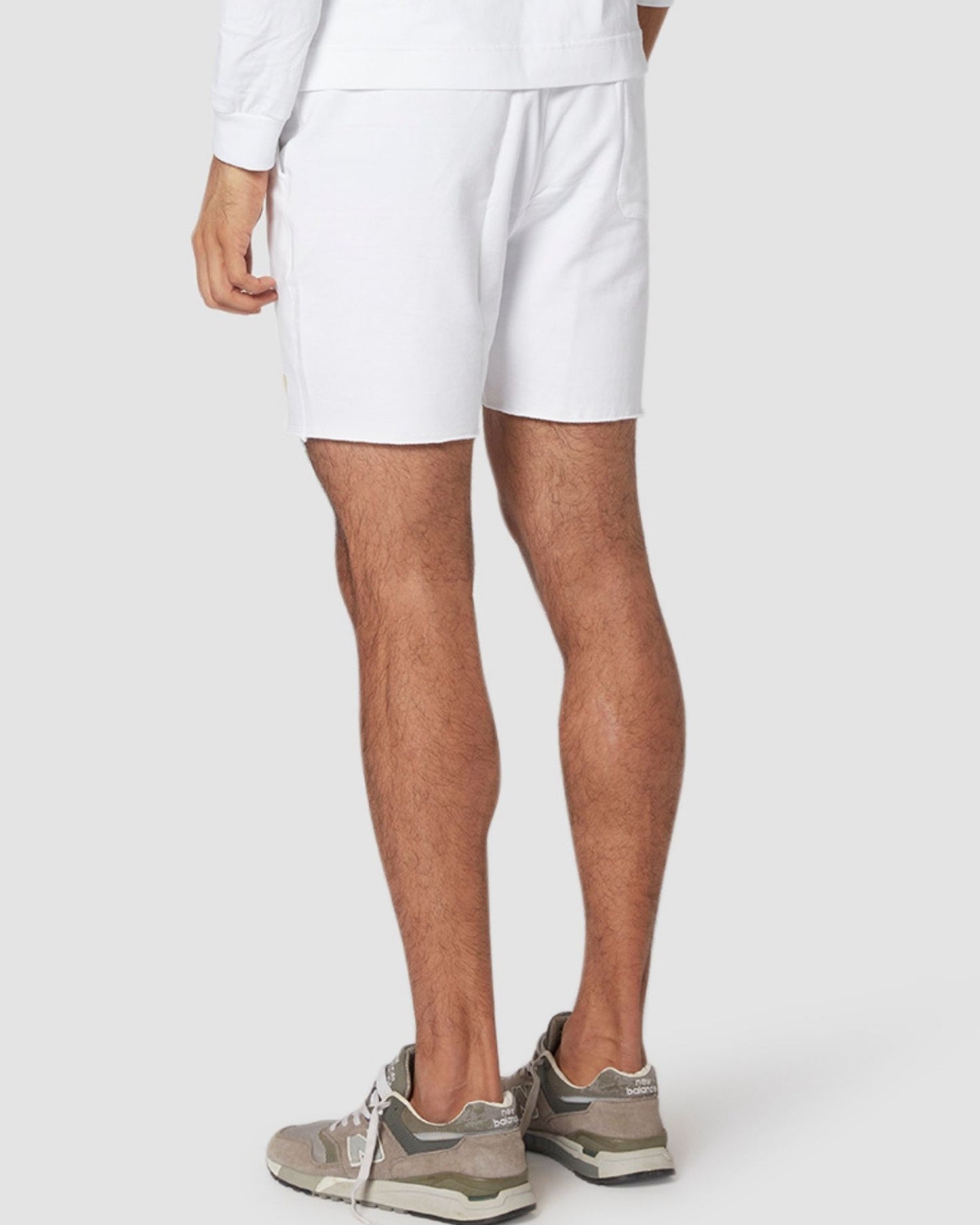 Urban White French Terry Shorts