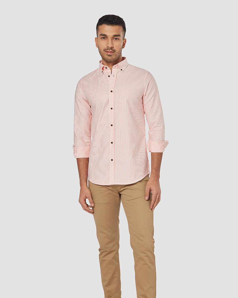 Thomas Mason Ginger Striped Shirt