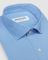 Blue Stretch Poplin Shirt