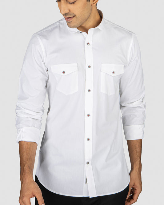 White Sugar Stretch Poplin Shirt