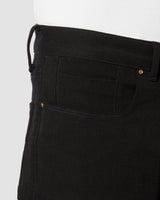 Steely Black || Corded Stretch Jeans